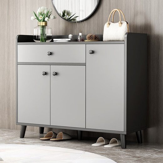 First Forest Shoe Cabinet Home Door Indoor New 2025 Popular Entry Locker Wall Entrance Cabinet Integrated Storage Shoe Rack Historically Lowest Price Sky Gray 90*30*84 Assembly