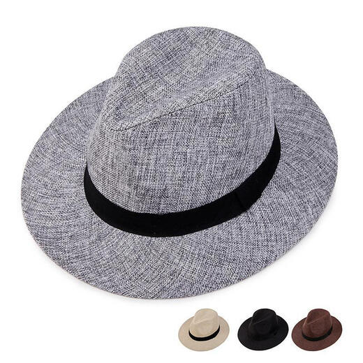 Trois livres verts d'été moyen d'âge moyen et âgé d'été cool cool chapeau top chapeau soleil chapeau jazz chapeau printemps et automne.