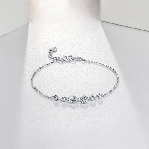 Saturday Fu PT950 platinum bracelet for women PT073528 about 2.23g 16+1.5cm birthday gift