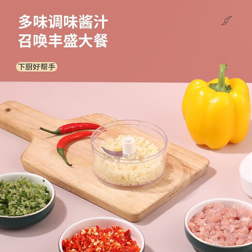 Baijila garlic machine garlic masher household garlic masher garlic mince garlic meat grinder household garlic puller mince meat stuffing manual garlic puller 100ml large capacity