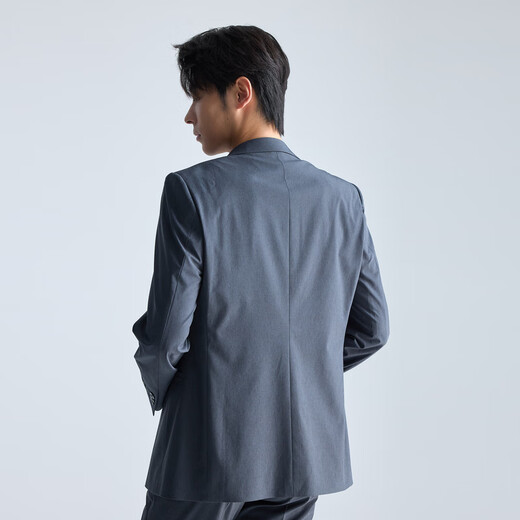 Lilang Double Elastic Texture Suit Men's Easy Commuting Business Suit Set Light Gray 175A