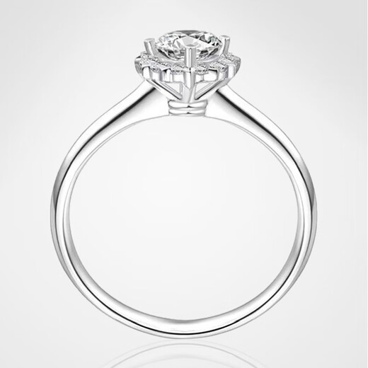 AVHE white platinum and platinum diamond ring for women, bouquet full of diamonds, artificial laboratory-grown diamonds, asking for a wedding gift for Chinese Valentine's Day, platinum rose full of diamonds - main stone 1 carat, ring size 9-20 optional