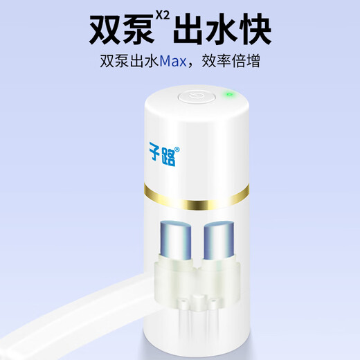 Zilu Electric Bottled Water Pump Double Pump Water Dispenser Discharges Water Faster and Longer Spout 2000ma Extra Large Battery