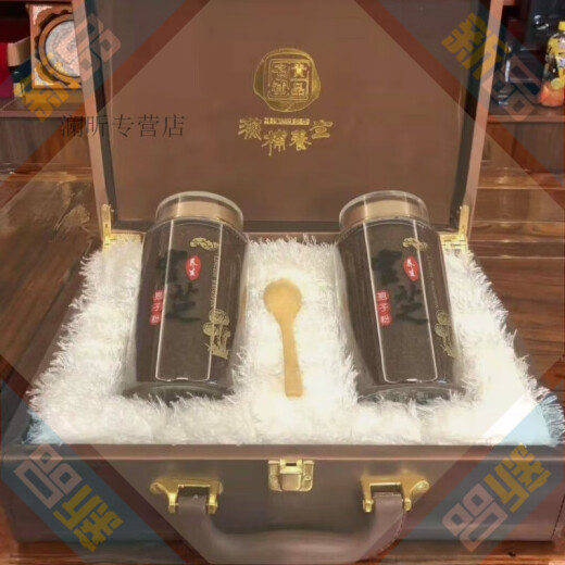 长白山长白山优选灵芝孢子粉头道林芝孢子粉赤灵芝+灵芝片一袋 孢子粉礼盒中国红500克两瓶