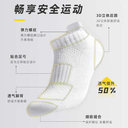 Victoria Traveler Marathon Socks Running 5 pairs of spring and summer sports men's basketball socks towel bottom shock-absorbing anti-slip sweat-absorbing boat socks short