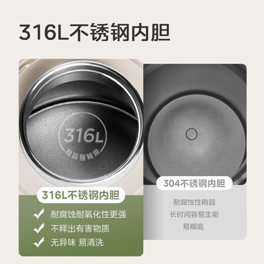 Midea electric kettle portable travel car baby kettle outdoor travel 1.2L wide voltage thermal insulation thermostatic kettle MK-DB12X18-PRO