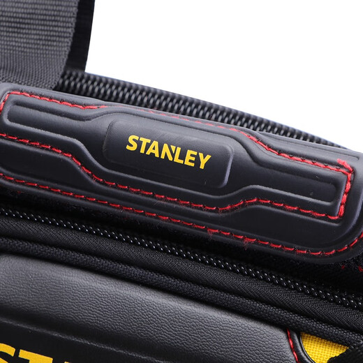 Stanley (STANLEY) FatMax tool bag storage bag portable shoulder bag multi-functional thickened canvas bag property maintenance electrician bag hard bottom double-open tool bag 17 inches FMST517180