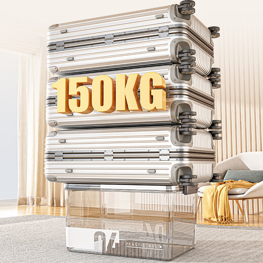 Wiayunuo transparent storage box portable transparent storage box household toys books plastic thickening storage box snacks desktop storage transparent gray - PET material four suitcases No. 1 + No. 2 + No. 3 + No. 4