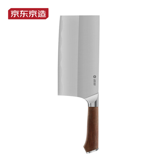 京东京造 9系菜刀 家用切片菜刀具更省力花梨木手柄90Cr【顶格9铬】