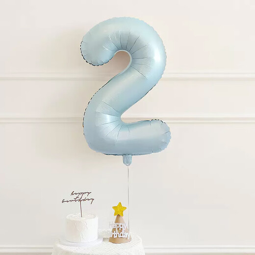 
Very happy birthday party digital balloon scene layout large-size photo props for boys, girls and children aged one year old retro blue love combination-digit 2
