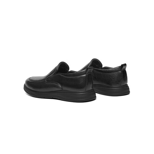 Red Dragonfly Left Month Shoes de cuero 25 Zapatos laterales suaves de primavera zapatos casuales de negocios zapatos para hombres de vaca WTA15051 Negro 41