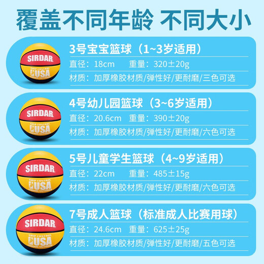 Baloncesto de goma SADA No. 5 7 Kindergarten Primary School Ball Cement Floor Wear Wear Resistant Outdoor Blue Ball Adolescentes Hombres y mujeres 753 Brown-Red-No. 7 bola (11 años o más)