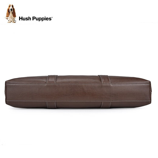 
Hush Puppies briefcase one-shoulder slanted handbag genuine leather clutch for men business bag computer bag gift brown