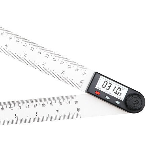 Three-quantity 90-degree measuring instrument multi-function digital display angle ruler universal energy angle ruler protractor woodworking high precision JDC05/0-200mm (plastic ruler body)