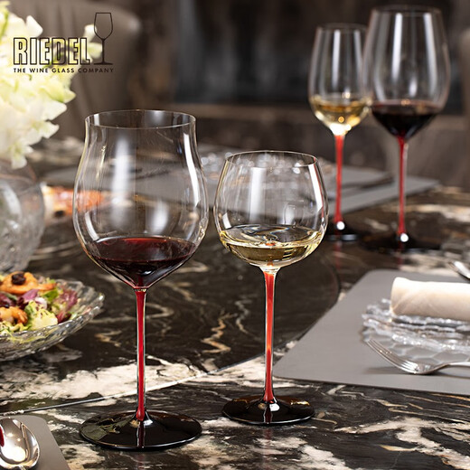 Liduo Riedel Austriaco Tada de lazo rojo Borgoña Copa de regalo de vino tinto Class Crystal Copa de alto valor Regalo de boda 2 cajas de regalo 1050ml