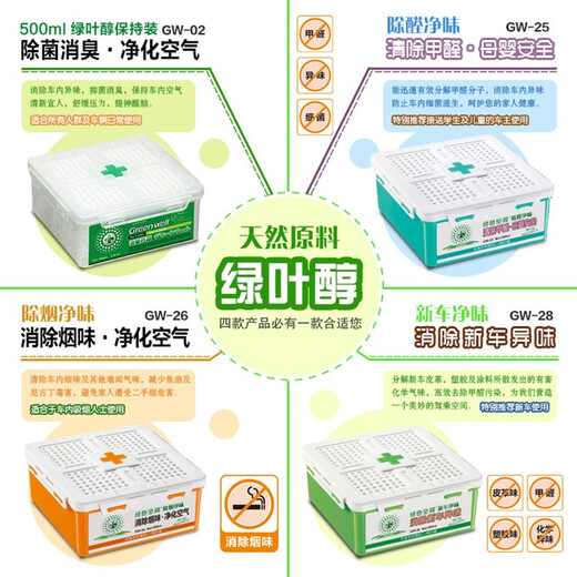 AUTODOC Green Space Car Deodorizer New Car Deodorizer and Formaldehyde Necessary New Car Deodorizer and Smoke and Odor Remover GW-28 New Car Odor Cleaner Pack 500g 1 box