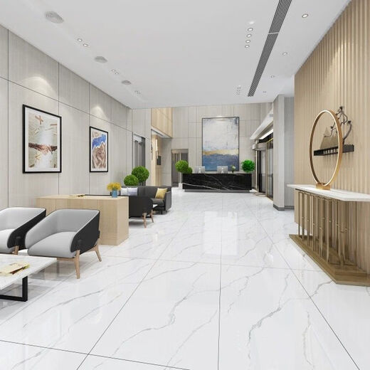 Clcey Guangdong Foshan Marmor Fliesen 600x1200 Wohnzimmer Bodenfliesen Hochglänzende milchige weiße Badezimmerfliesen 12801 600*1200