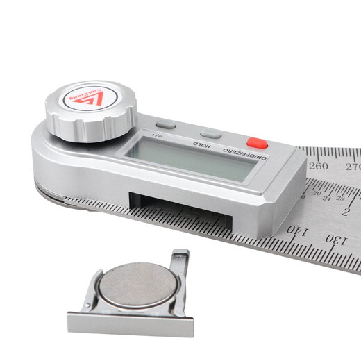 Three-quantity 90-degree measuring instrument multi-function digital display angle ruler universal energy angle ruler protractor woodworking high precision JDC06 0-300mm (stainless steel ruler body)