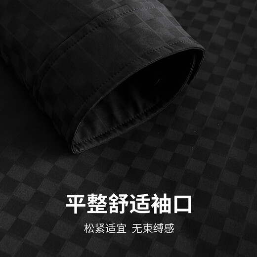 Dances with Wolves Windproof and Anti-wrinkle Lapel Jacket Men's 2025 Autumn New Commuting Casual Men's Jacket 001 Black (Thick Padded Style) XL 180/96A