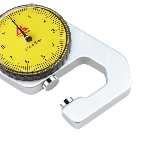 Three-quantity pointer type thickness gauge film thickness gauge tip thickness measuring instrument JD203--0-10mm tip resolution 0.1