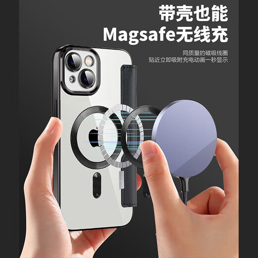 
LeBellian Applicable to iPhone 15 mobile phone case anti-fall flip leather case Apple 15 promax magnetic protective case 15plus fashion new style for men and women Apple 15 [dark purple] flip leather case