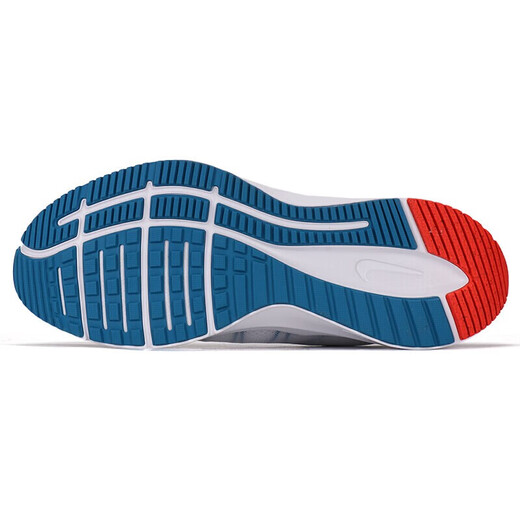Nike (Nike) Laufschuhe 2025 Sommerquest 4 Mesh atmungsaktiven leichten, schockabsorbierenden Kleidung-resistenten bequemen Outdoor-Sportschuhen DA1105-101/Weiß, Blau und Rot/hauptsächlich empfohlenes Modell 44