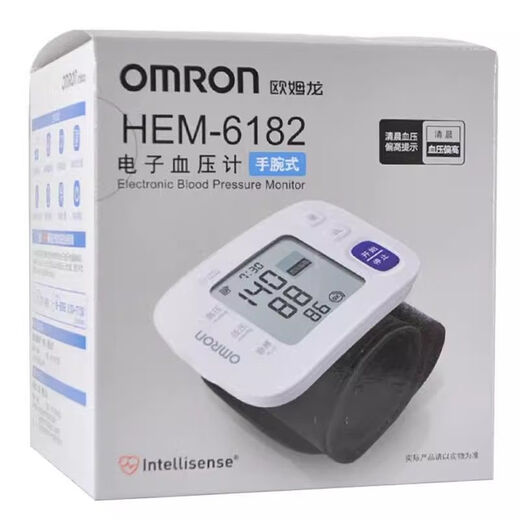 欧姆龙血压计腕式 欧姆龙牌电子血压计全自动医家用手腕式血压测量仪高精准HEM-6182 欧姆龙牌电子血压计全自动医家用手腕式血压测量