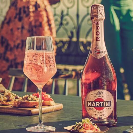 Martini Genuine Licensed Sparkling Wine Tipsy Dessert Wine Xianshanlu Foreign Wine Imported from Italy Holiday Gift Martini Pink Sparkling Wine 750mL 1 Bottle