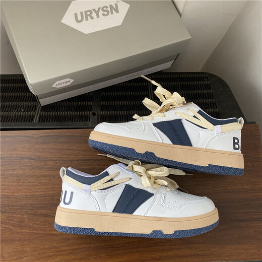 Fujian 2025 Весна и осень Новая немецкая тренировочная обувь для женщин Ulzzang Retro Casual Sports Board Обувь низкая верхняя женская обувь ZMF Blue 9902 [Высокое качество] 37 [Стандартный размер]