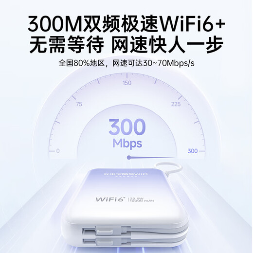 Xiaodingxun mobile portable wifi 5ghz unlimited traffic 2025 model charging wifi two-in-one wireless network portable wifi card-free convenient three-network communication 22.5W dual-line fast charging 1W mAh | ZTE microchip-Xunwu Purple Network speed up to 150M No speed limit or false standard Support 32 people sharing