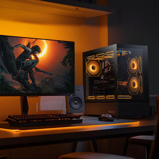 Ningmei AMD R7 9700X/RX9070XT/RTX5080 graphics card fever game deepseek desktop computer host design rendering DIY assembly computer assembly machine with four | 9700X+5060Ti16G