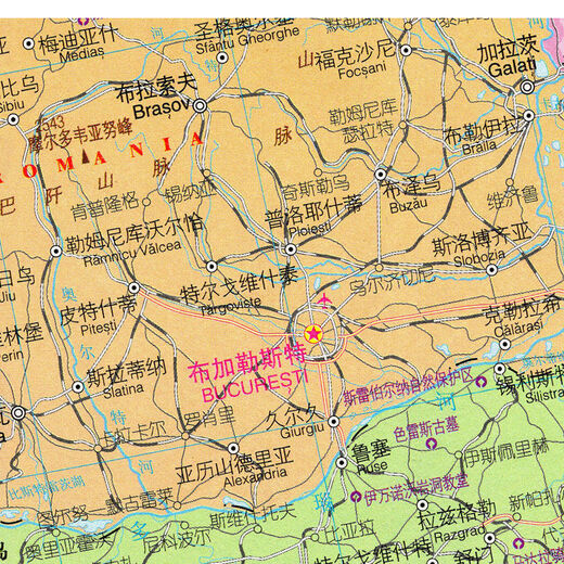 2023新款 巴尔干半岛 希腊 罗马尼亚 塞尔维亚 中文版 海报 13590cm（高X宽） 相纸（有配送专业胶不伤墙）