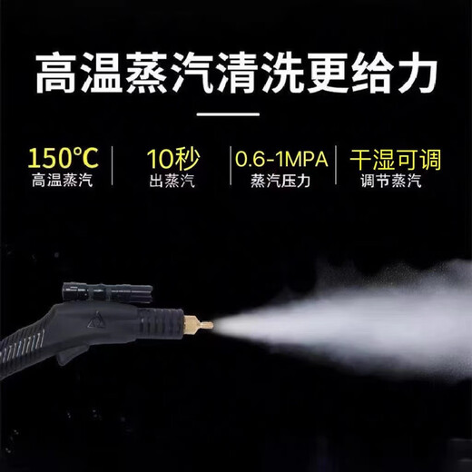 Ruizhi household high-pressure and high-temperature steam cleaner, household appliances, range hood, air conditioner, kitchen multi-function equipment, special cleaning all-in-one machine to disinfect car beauty film interior 3600W four-in-one (cold water and hot water steam pulse)