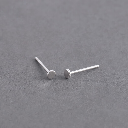 Mansheng Pure 999 pure silver earrings for men, ear piercing, anti-blocking earrings for women, boys wash and sleep, no need to remove, simple single men's earrings S999 pure silver earrings, silver pair