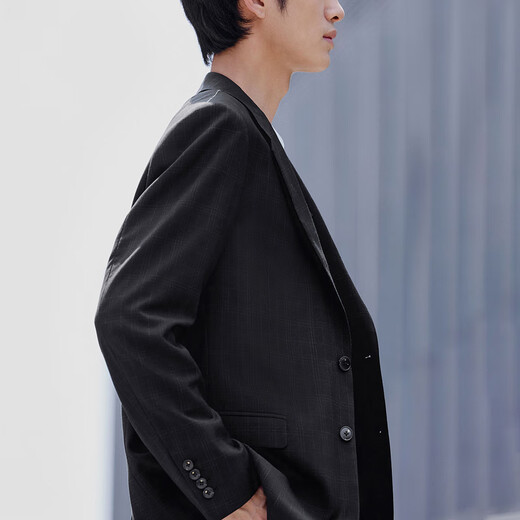 PEACEBIRD Men's Autumn Suit Jacket Men's Casual Single-breasted Casual Suit Suit (Slim Fit) M