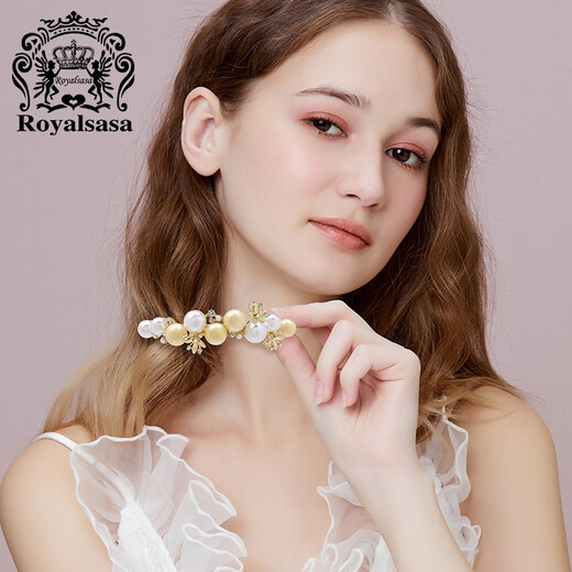 Royal sasa royal salsa hairpin fashionable headwear hair accessories elegant horizontal clip spring clip hair top clip ponytail clip hair clip yellow