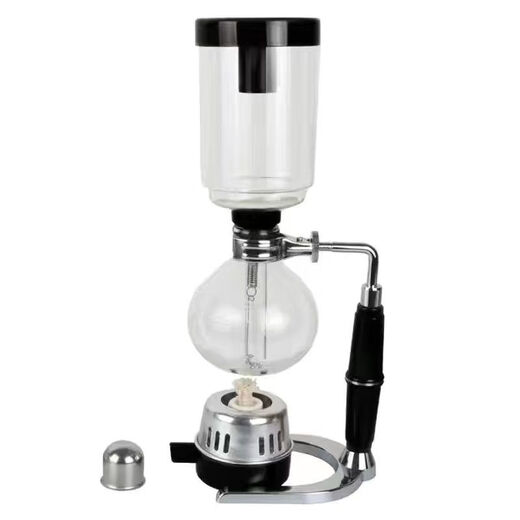 Reciting siphon coffee pot manual set glassware home coffee tool 3 people [black handle]