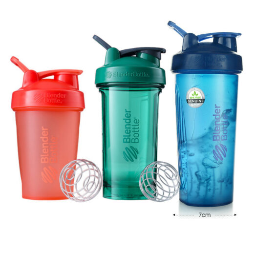 American BlenderBottle classic protein powder shaker cup sports water cup fitness cup milkshake cup with scale arctic white 585ml upgraded version