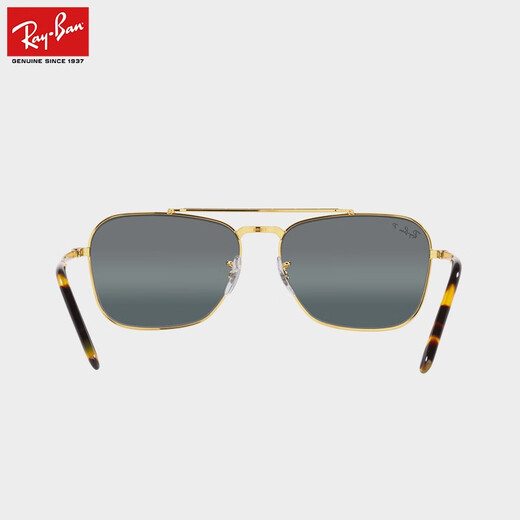 雷朋（RayBan）太阳镜金属方形时尚开车驾驶眼镜偏光墨镜男女0RB3636礼物 9196G6复古金镜框 尺寸58
