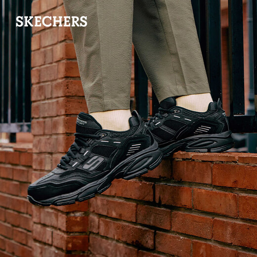 斯凯奇（Skechers）男鞋夏季透气厚底老爹鞋休闲熊猫鞋软底运动鞋237067