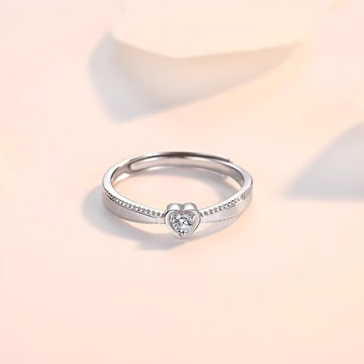 MZMZ platinum ring women's heart-beating moissanite diamond ring pt950 platinum couple ring for wedding birthday anniversary gift luxury model heart-beating platinum ring