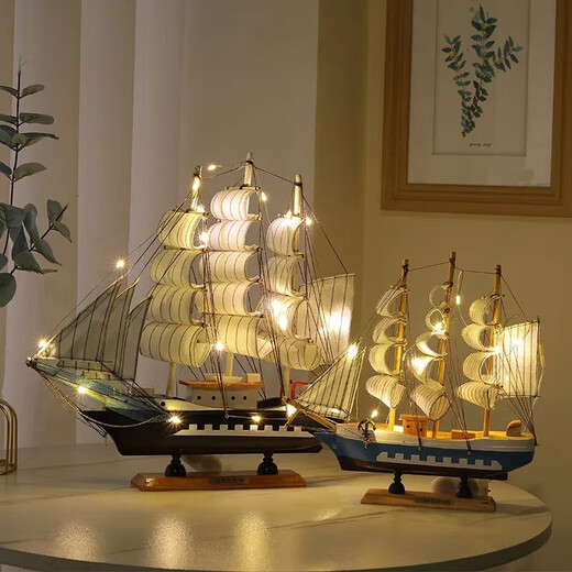 Oufanpu (oufanpu) graduation gift birthday gift for boys to cheer for the college entrance examination blessing gift Smooth sailing sailing ornament model Smooth sailing sailing model (with lights) [Set sail, chase dreams]