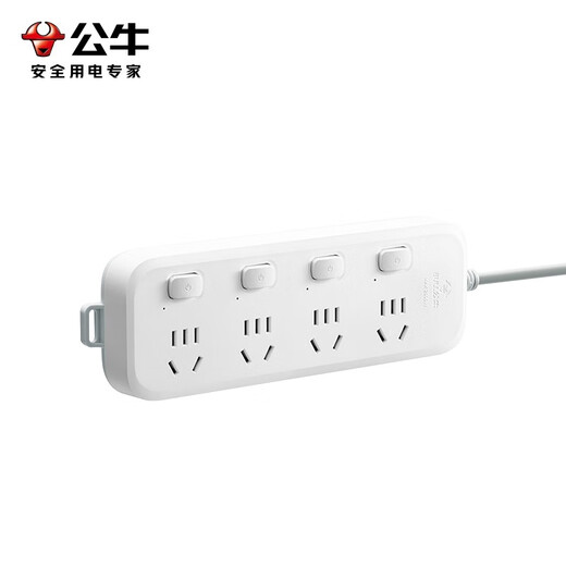 Bull socket inspection 1.8 meters 3 meters three-position sub-control/four-position sub-control/five-position sub-control/six-position sub-control switch independent multi-switch strip power strip multi-purpose electrical socket wiring 4-position sub-control 1.8 meters GN-B5043