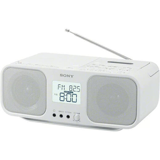 Sony Direct Mail from Japan CFD-S401 Radio Tape Player CD Player Alarm Clock All-in-one Requires Transformer, Need to Take Out the Battery for Plug-In Use CFD-S401 W White
