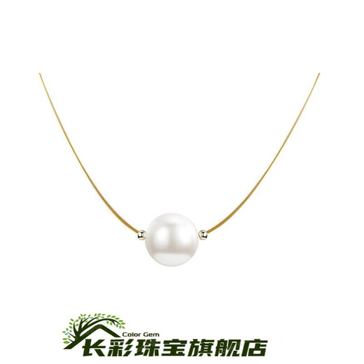 Changcai Pearl Necklace for Women 2023 New Light Luxury Niche Pendant Single Pearl One French Complex Small Pearl Diameter 1.3cm