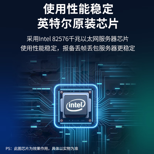 Beiyou Xinke Gigabit dual-port four-port server wired network card desktop computer adaptive server network expansion card soft routing ROS convergence desktop built-in wired network card PCIE X1 Gigabit dual-port network card Intel82571