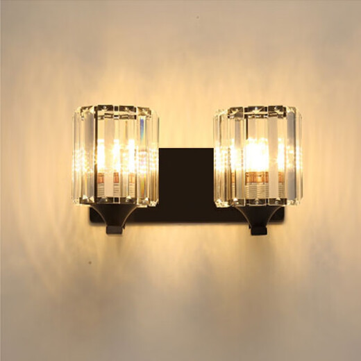 Ganxin new modern minimalist bedroom bedside lamp light luxury crystal wall lamp living room study corridor aisle stairwell lamp 06 models with LED three-color light 12W