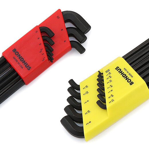 
BONDHUS imported American Borton short elbow hexagon wrench ball head set public-English extended 7/9/10/13 package 16799 short head special metric 9 package 1.5-10
