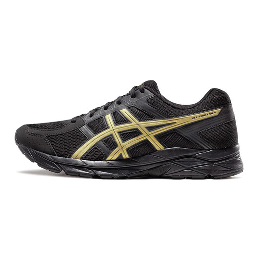 ASICS Men's Shoes Cushioned Breathable Running Shoes Sports Shoes Mesh Rebound Running Shoes GEL-CONTEND 4 Black/Gold 42