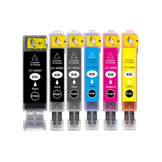 Quansheng adecuado para Canon PG825 826 IX6580 6500 4980mg6280 IP4880 Cartucho de tinta de impresora 825/826 Cartucho de tinta (6 colores)